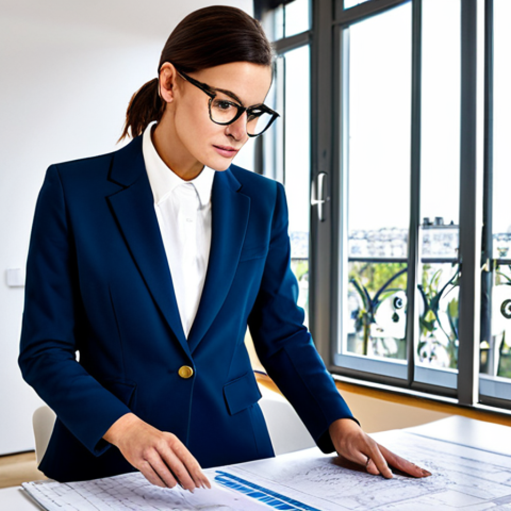 빅데이터 분석가를 위한 무료 학습 리소스 - **A professional architect in a bright, modern office in Paris, France, reviewing blueprints. She is...