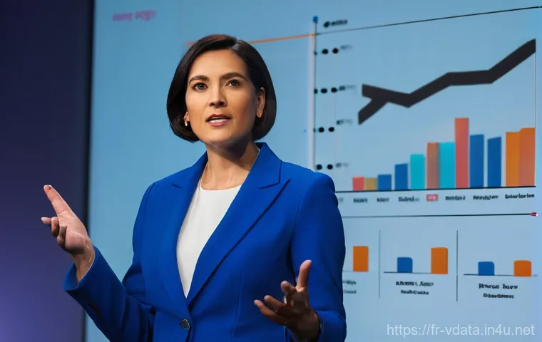 빅데이터 분석가가 갖추어야 할 분석 마인드셋 - **Prompt 2: Navigating the Data Frontier**
    "A confident female data scientist, approximately 28-...