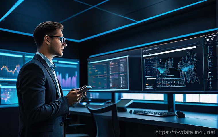 빅데이터 분석가를 위한 클라우드 플랫폼 비교 - **Prompt:** A professional data analyst, dressed in smart business casual attire, stands in a bright...
