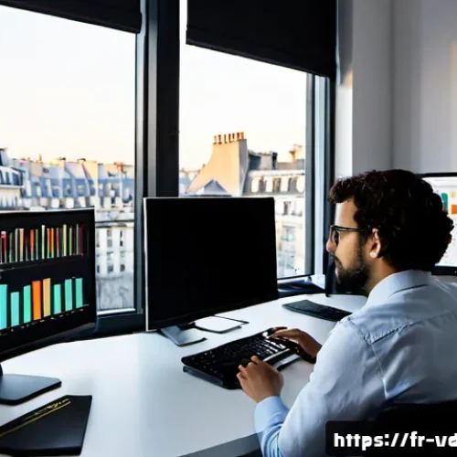 Home 17 R 프로그래밍으로 빅데이터 분석하기 - Photorealistic modern data analytics studio in Paris, a French data scientist working at a sleek wor...